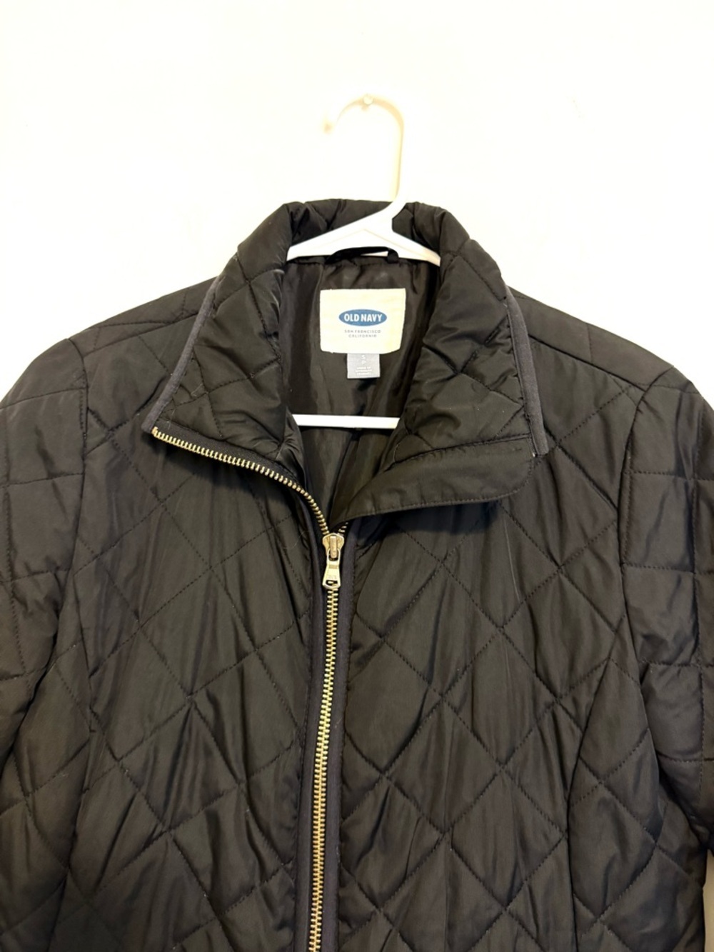 2/$30 Old Navy Black Quilted Jacket Size Small Zip Front Lightweight Puffer Coat - Picture 3 of 9
